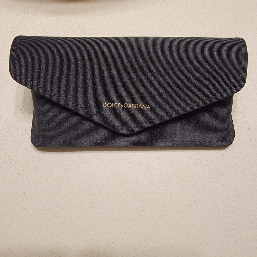 Dolce & Gabbana Black Clutch with Gold Logo